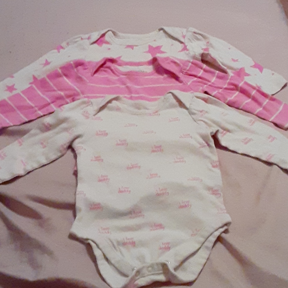Bundle of three long sleeve onesies